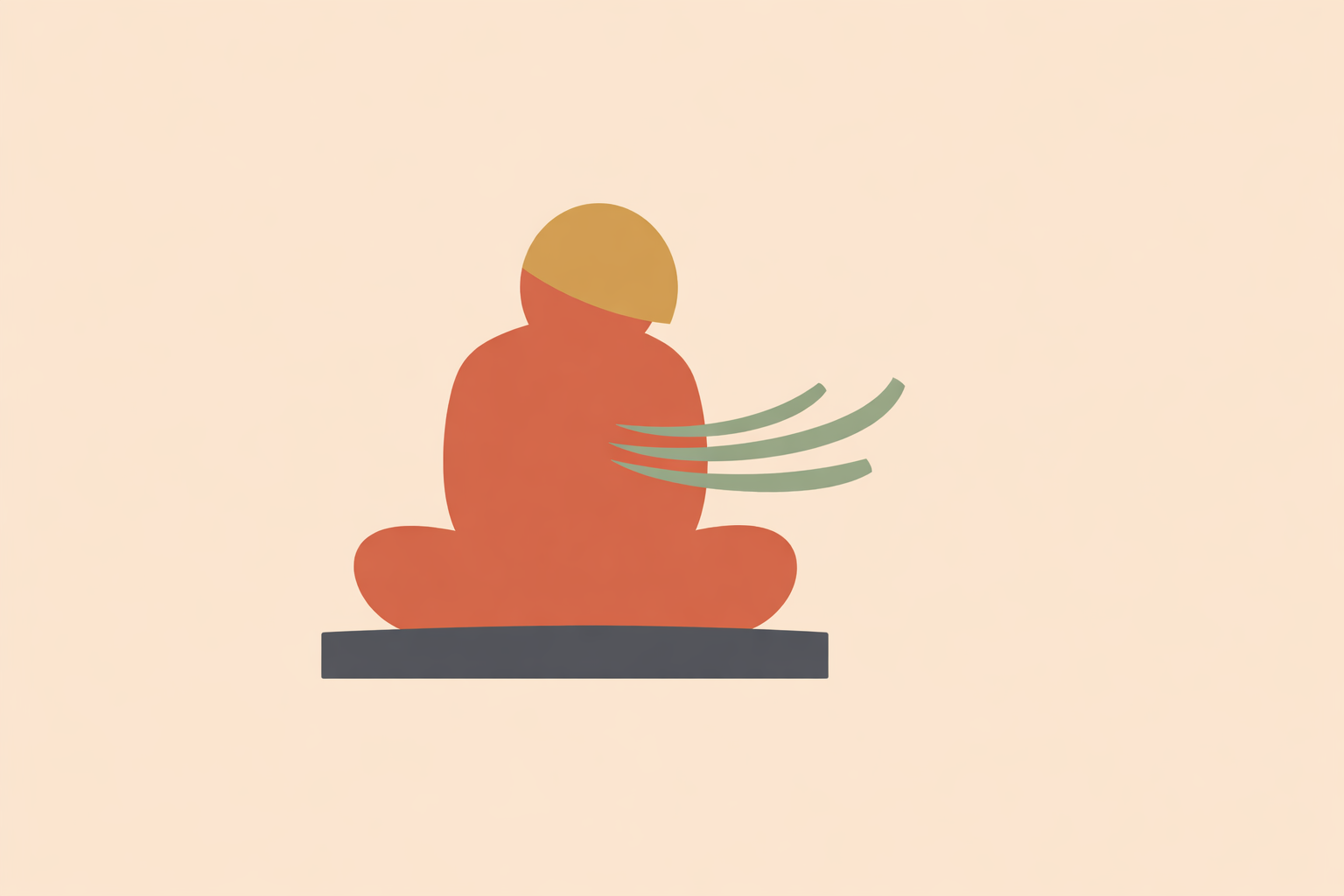 Woman in perimenopause practicing calming breathwork cues on a sofa to relieve fatigue and restore gentle energy