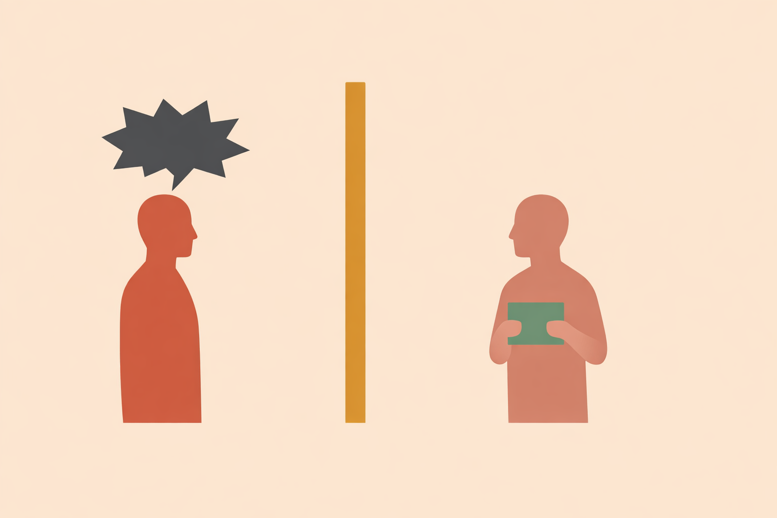 Coach calmly setting verbal boundaries with a narcissist client during a one-on-one coaching session
