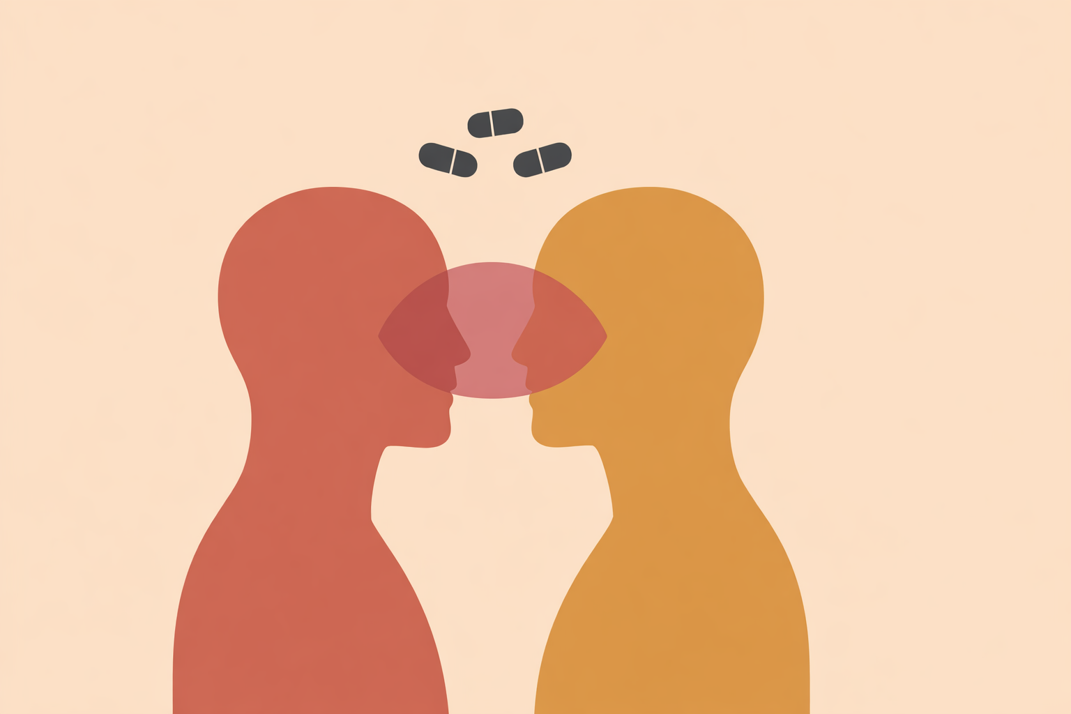 Therapist talking with client about medication and sexual function, reviewing communication scripts in a counseling session