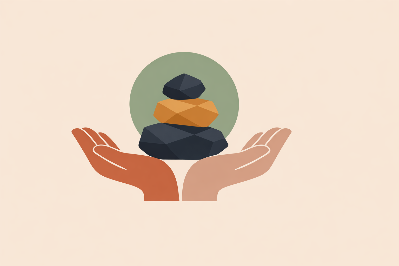 Therapist using crystals in a counseling session while discussing ethical crystal work with a seated client