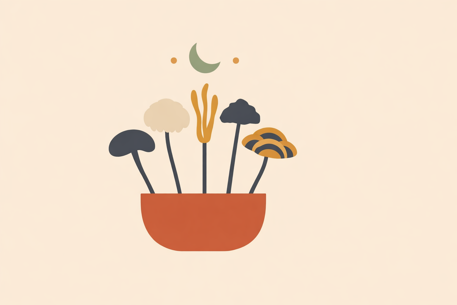 Healthcare practitioner showing adaptogenic mushrooms to a stressed client while explaining simple stress relief benefits