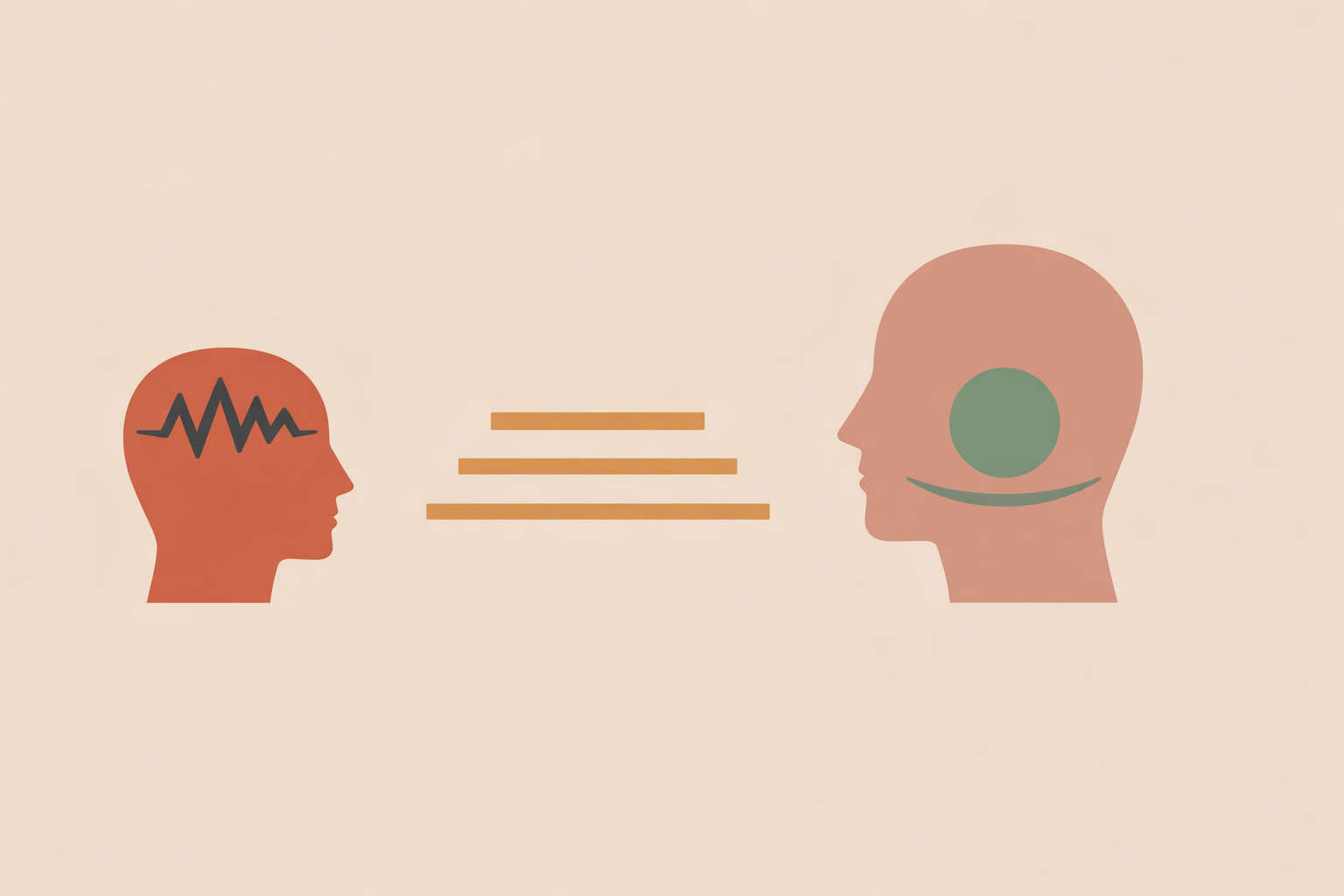 Therapist leading client through guided meditation for emotional regulation and calmer responses to stress