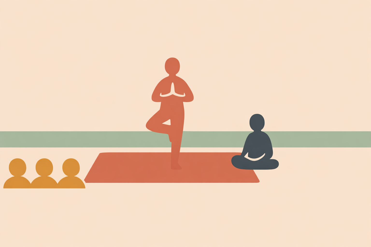 Yoga instructor leading students through alignment cues while practicing for the 200-hour yoga teacher practicum exam