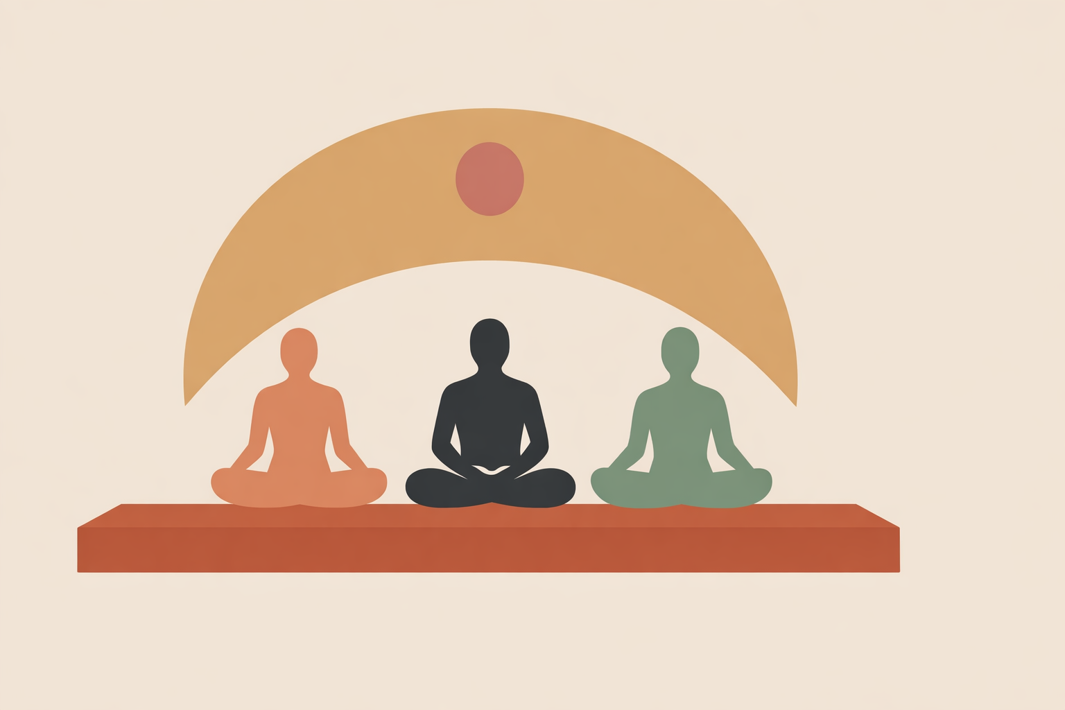 Yoga teacher confidently pitching first paid yoga class to studio owner in a calm, professional meeting space