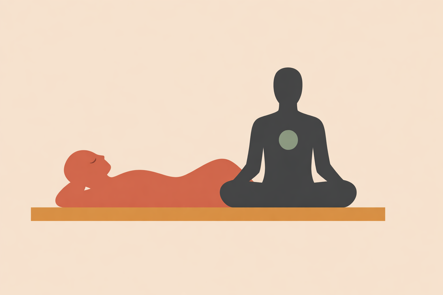 Practitioner leading client through guided meditation while incorporating reiki energy healing techniques