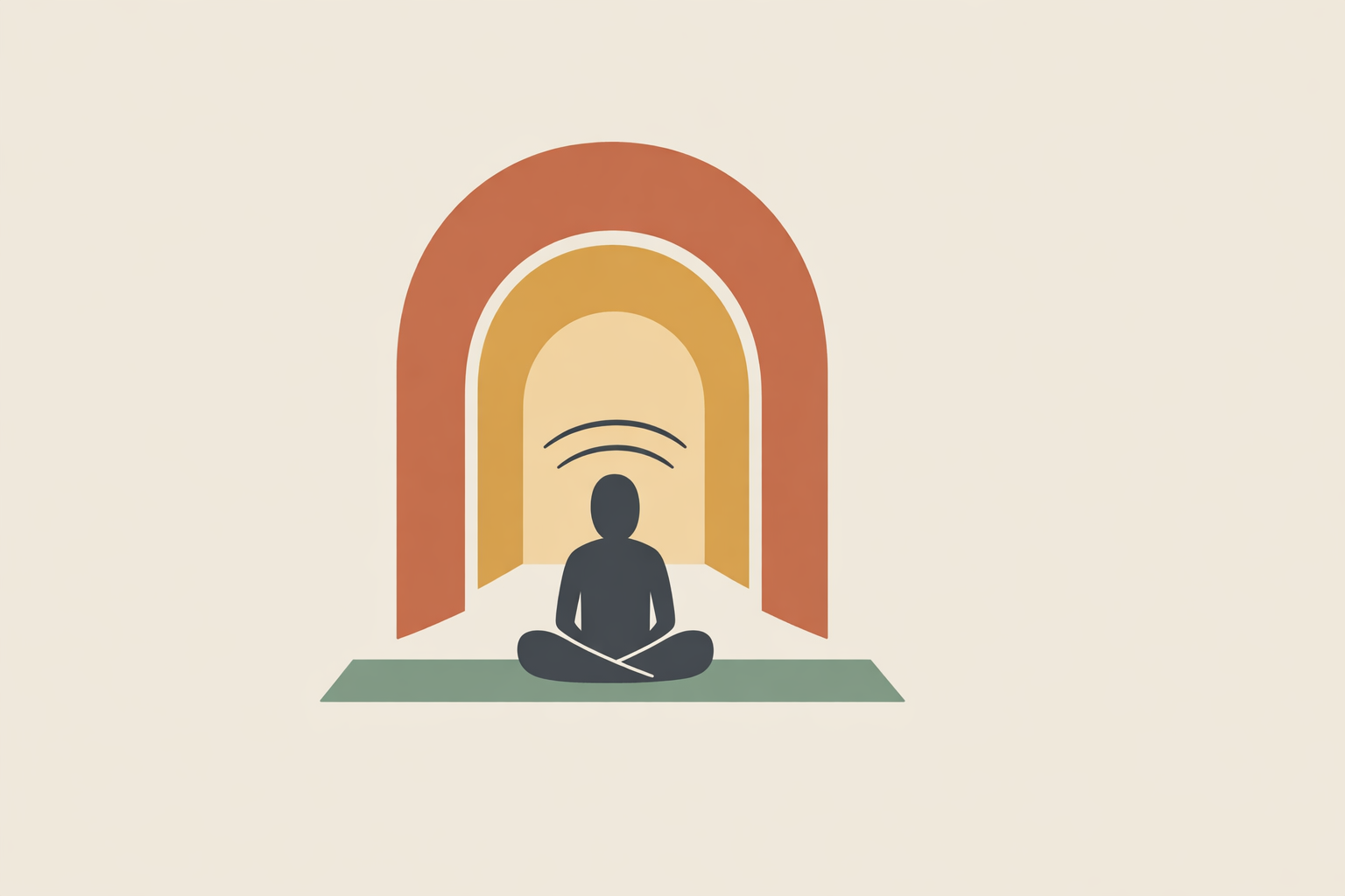 Meditation teacher guiding seated student through breathing practice to calm the nervous system