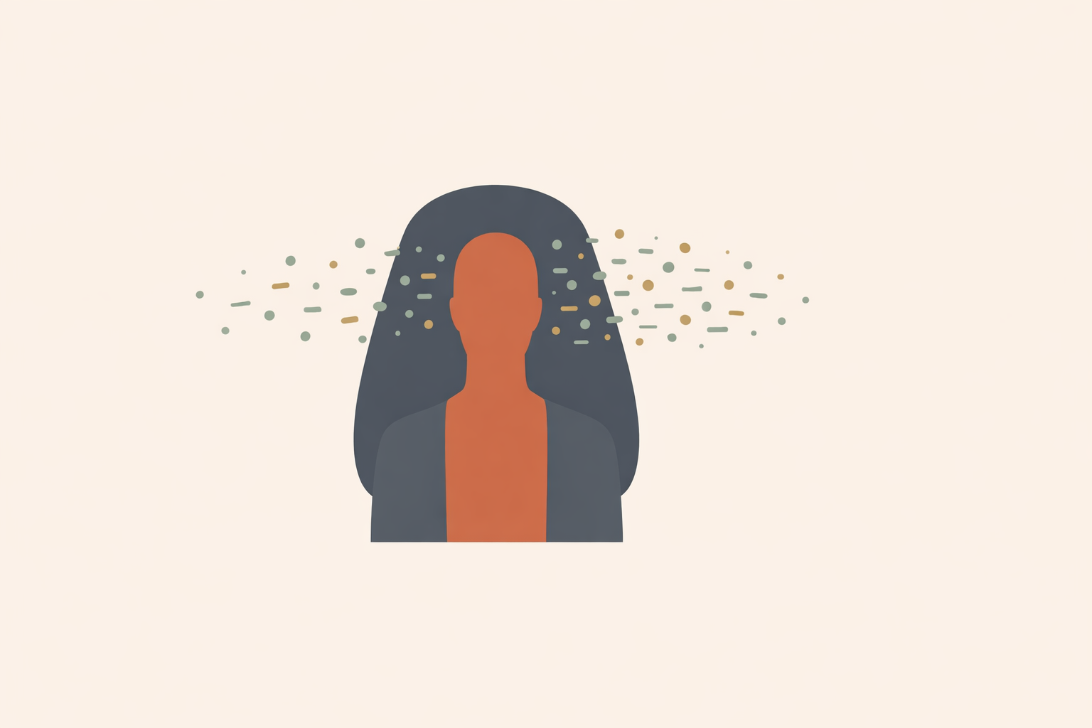 Woman clutching her head as glowing human biofield radiates stress signals and emotional overwhelm