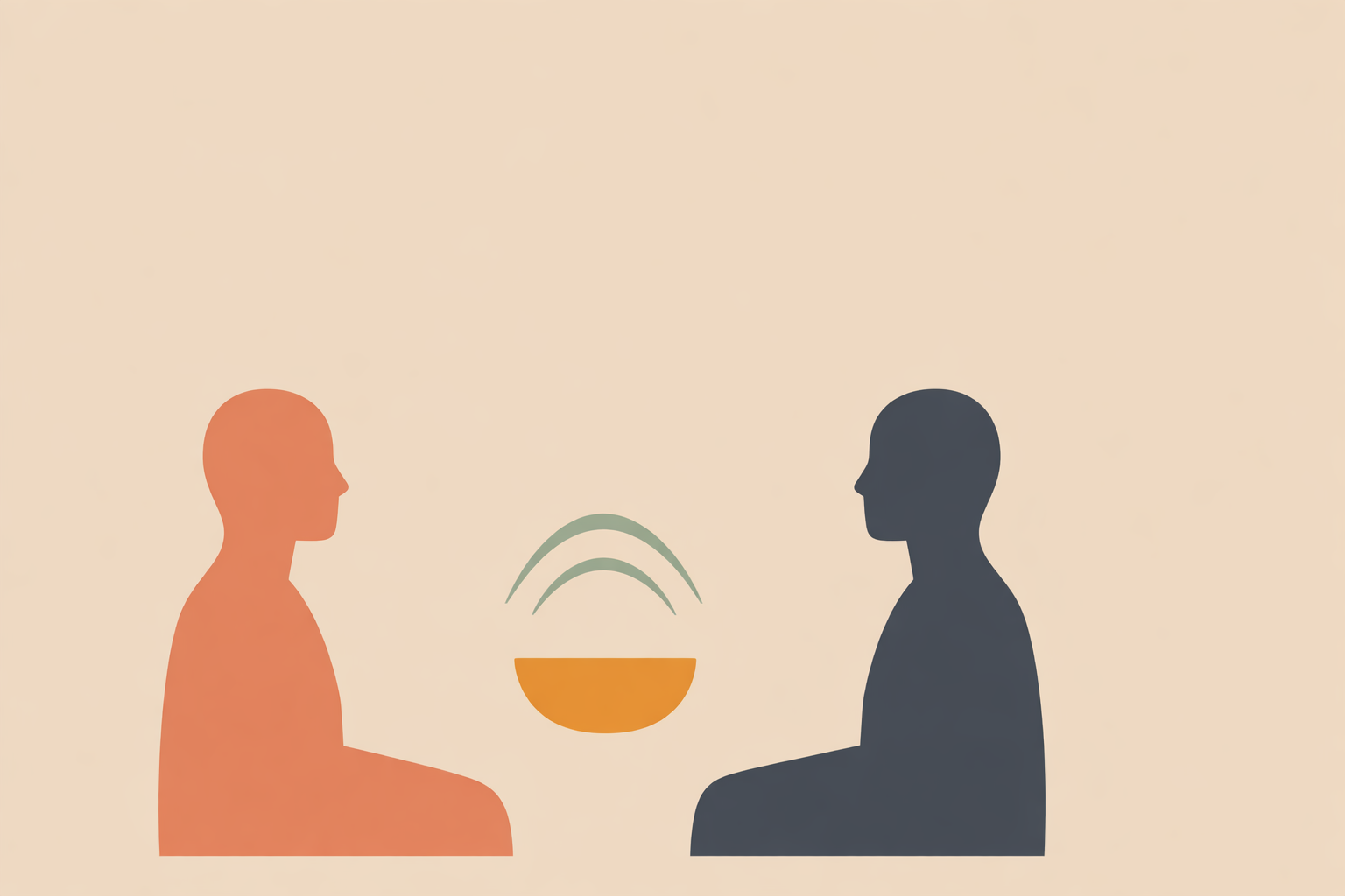 Therapist guiding anxious client through calming sound therapy session with singing bowls and headphones
