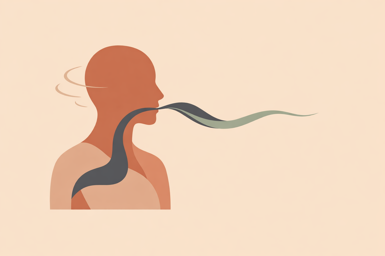 Therapist coaching anxious client on calm breathing techniques to spot overbreathing during an anxiety episode