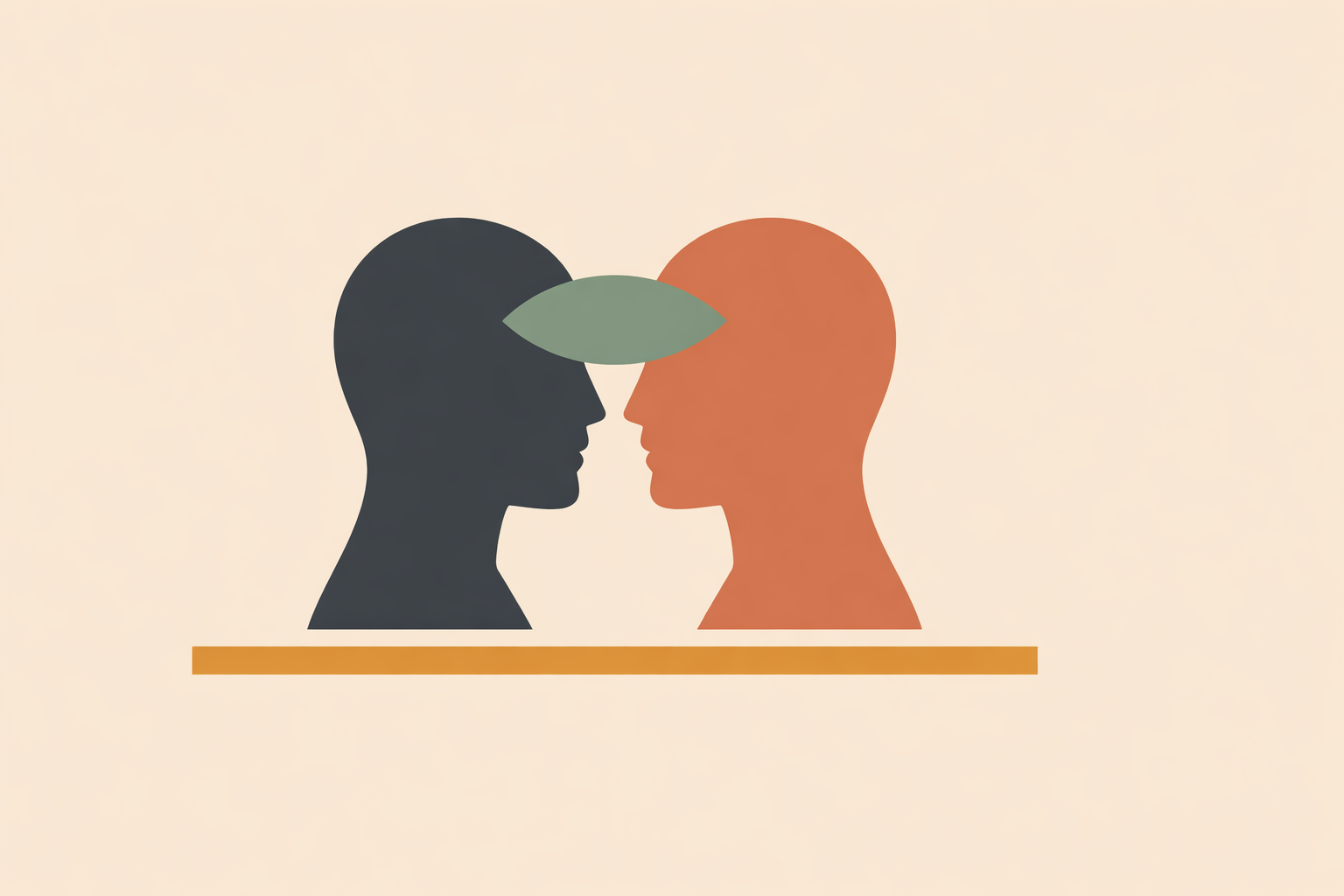 Neuroscience coach explaining brain-based intuition to a skeptical client during a collaborative consultation