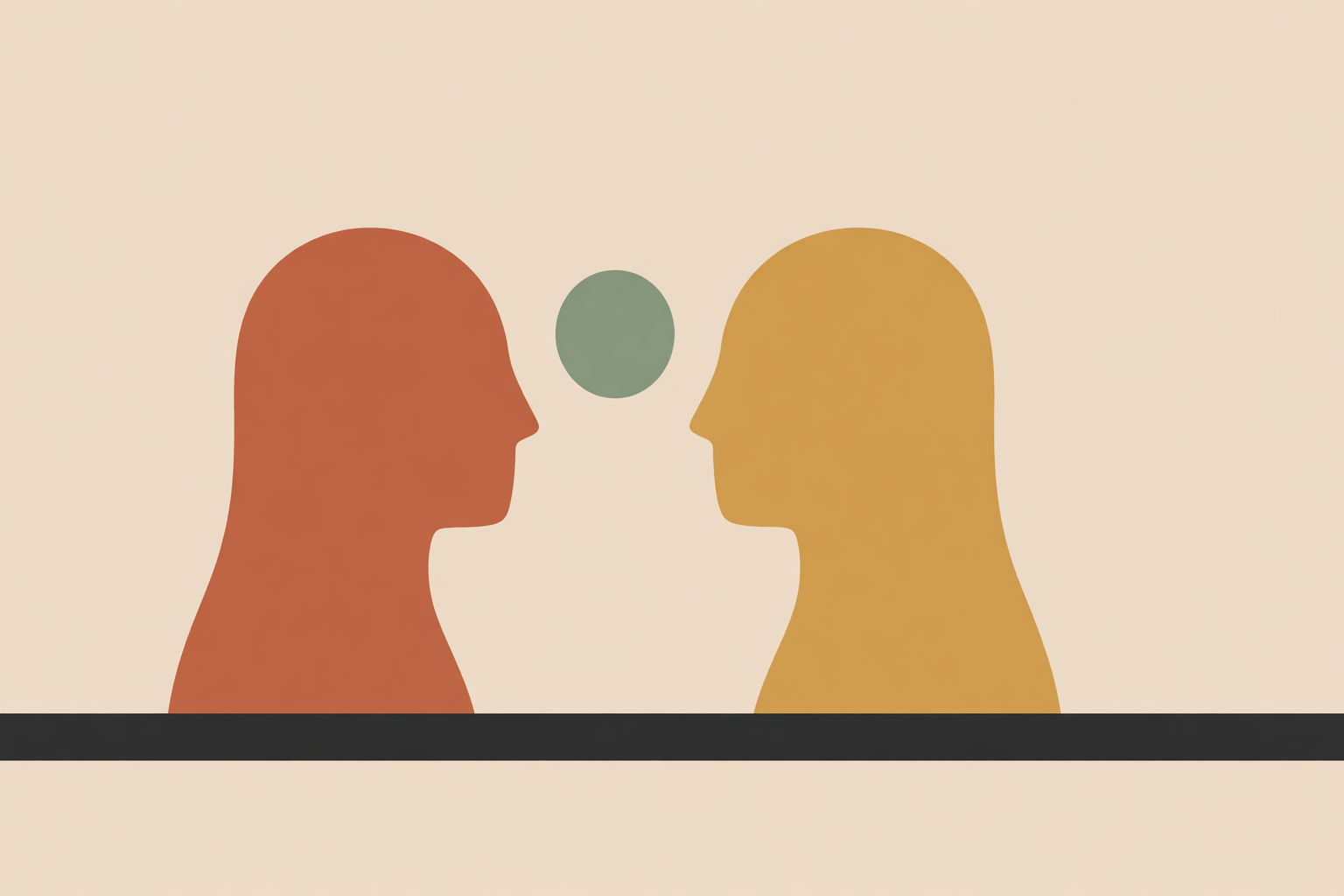 Therapist practicing present‑moment awareness while listening to a client during a difficult conversation