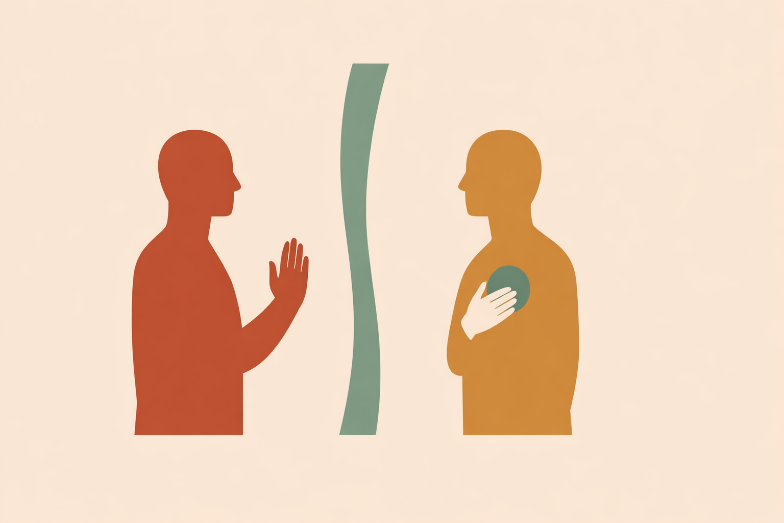 Empath therapist setting clear energetic boundaries while discussing client consent in a calm counseling session