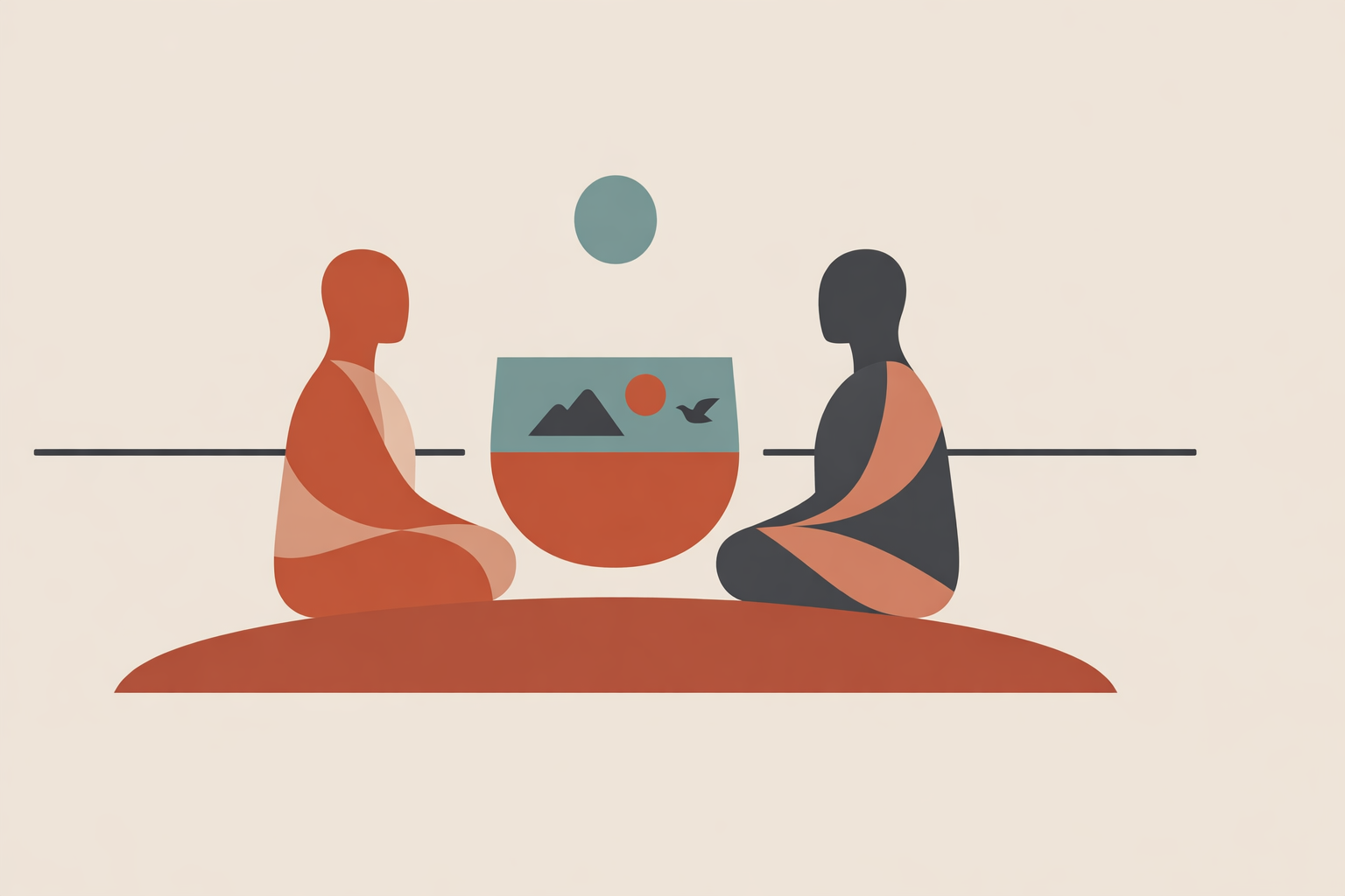 Therapist guiding sensitive client through gentle past life regression session in a calm, safe setting