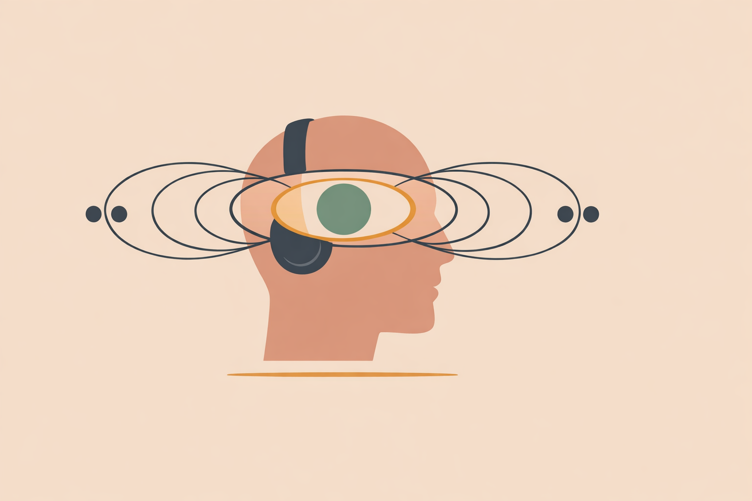 Person working at laptop with headphones, using binaural beats for focus to improve productivity and concentration