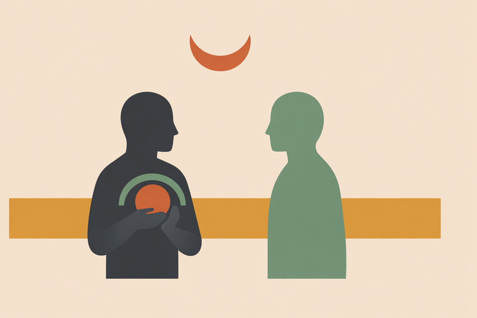 Coach calmly guiding client through intrusive thought exercise for fear of harming others OCD support