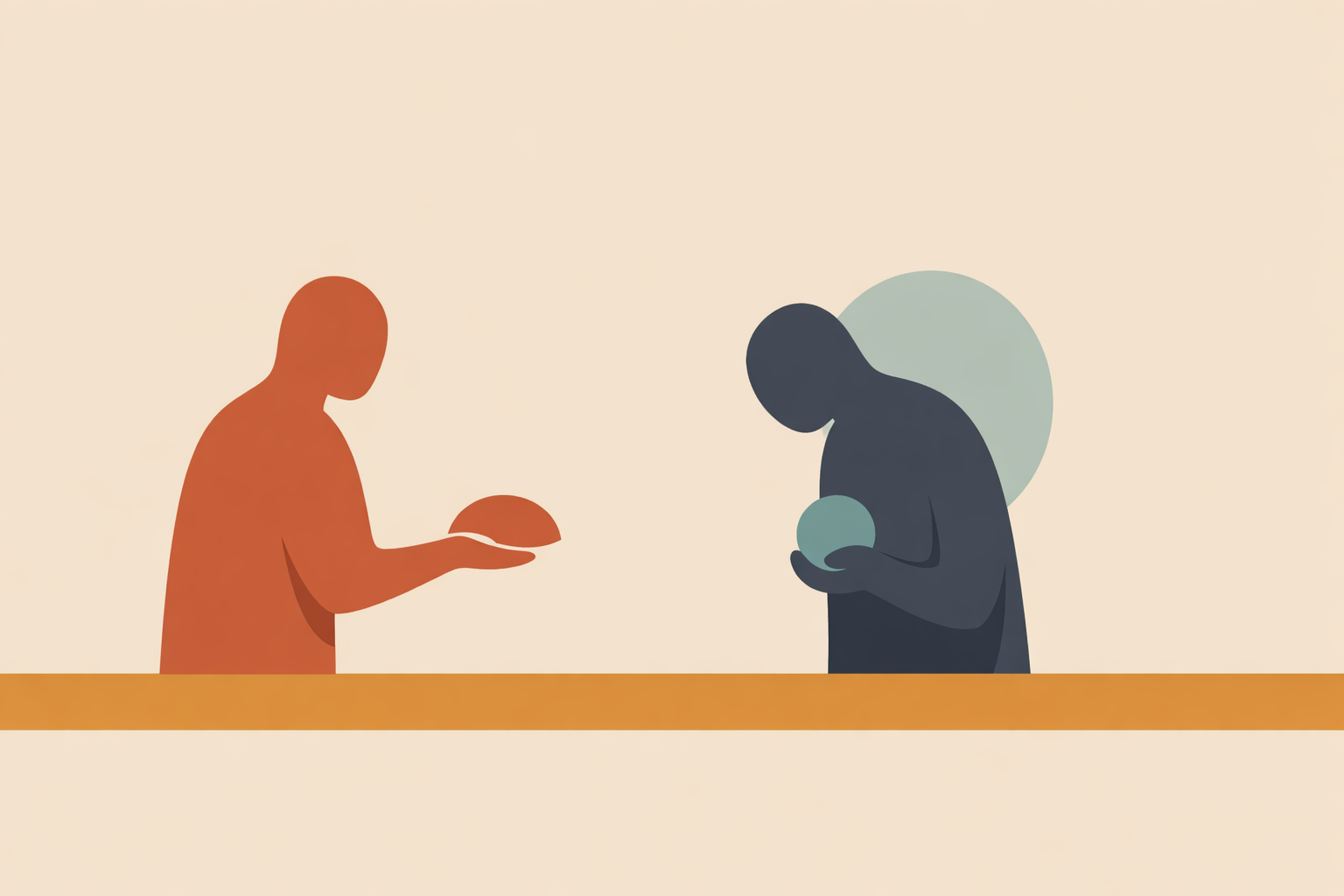 Coach gently supporting overwhelmed neurodivergent client during burnout conversation in a calm office setting