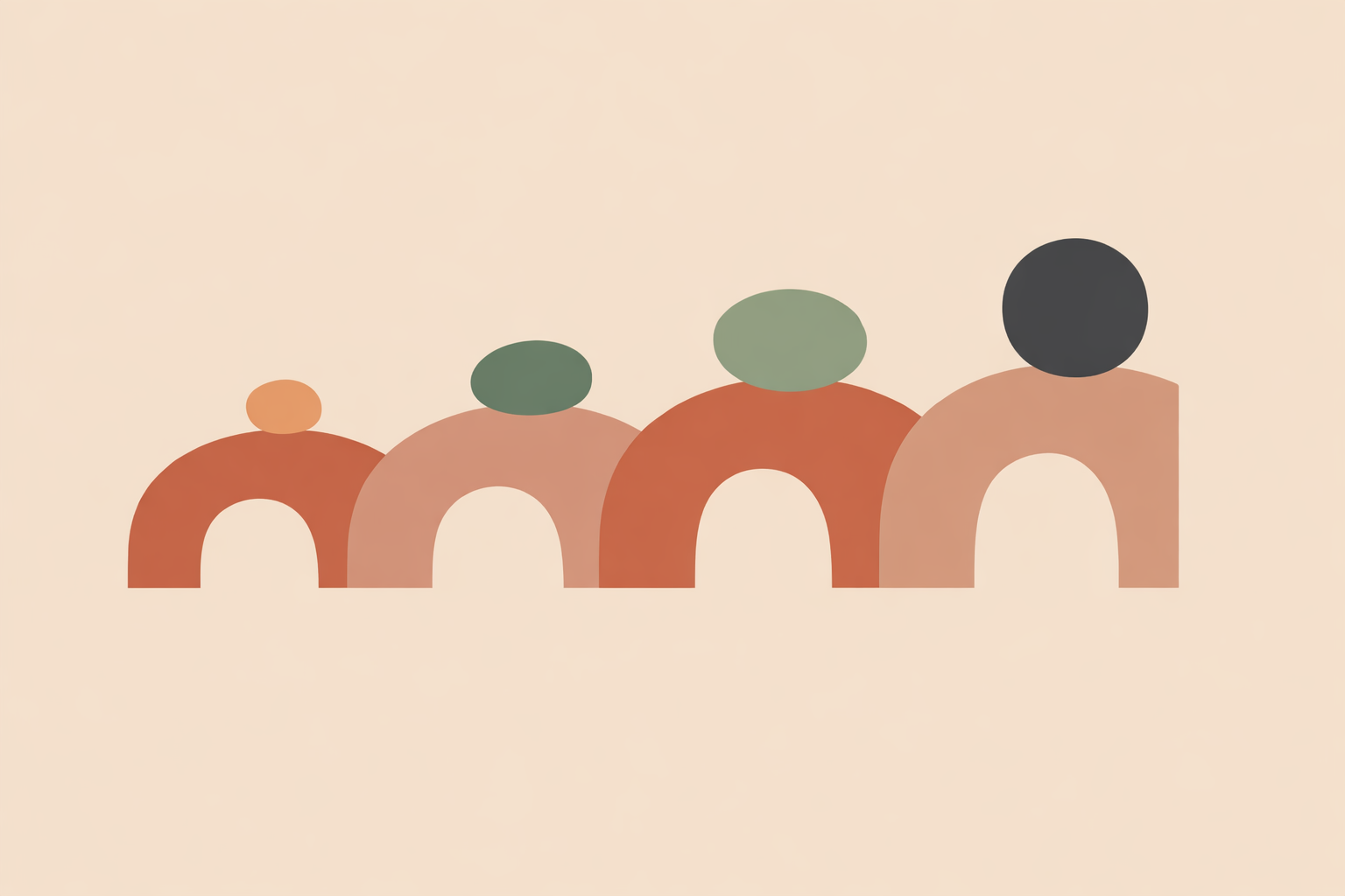 Diverse coworkers of different ages collaborating at a desk, illustrating brain development across the lifespan at work