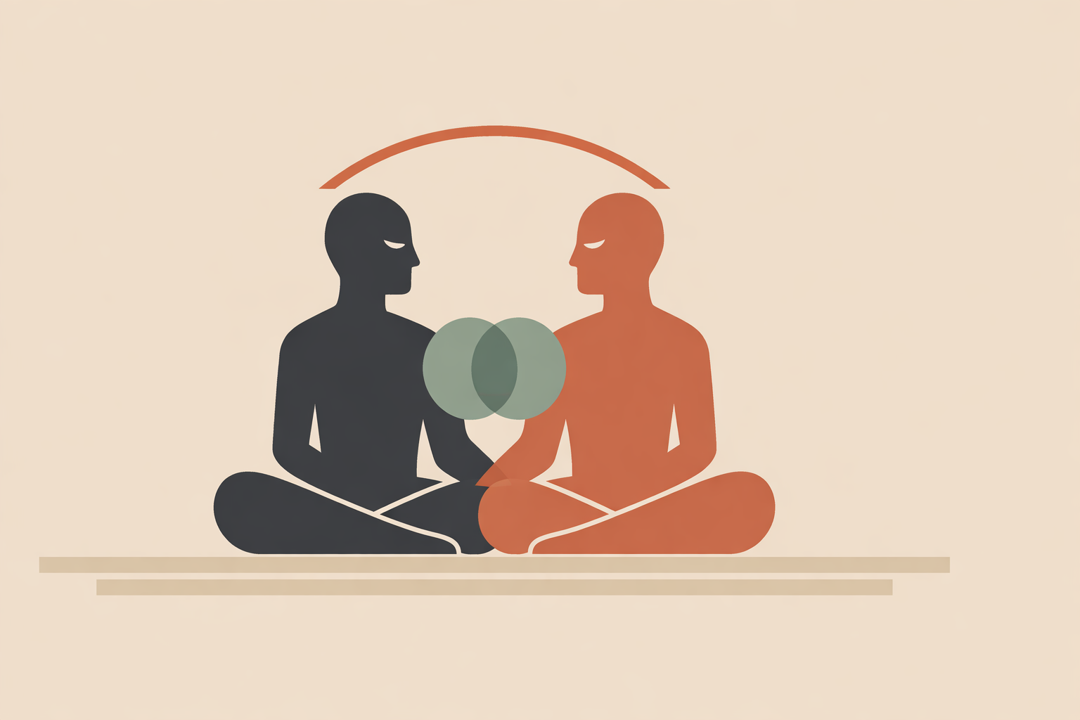 Coach leading client through guided meditation for stress management during a one-on-one coaching session