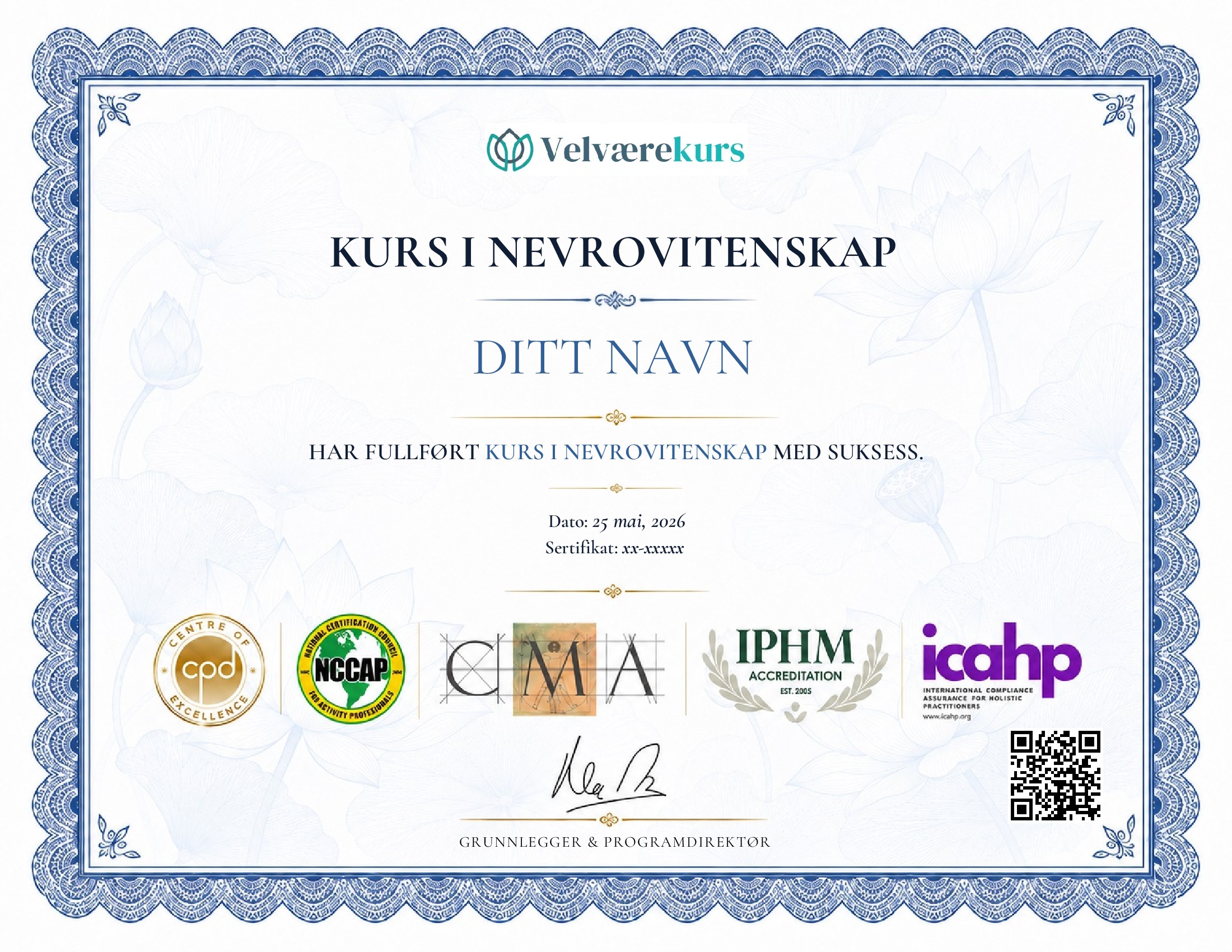certificate template